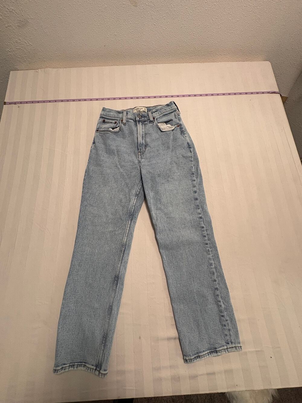 Abercrombie & Fitch Curve Love Ultra High Rise Ankle Straight